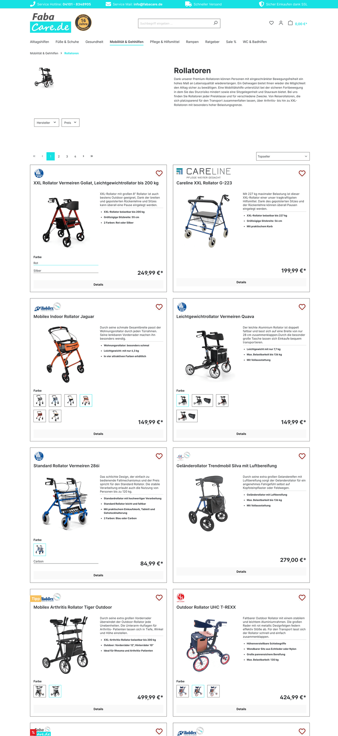 Fabacare Online-Shop