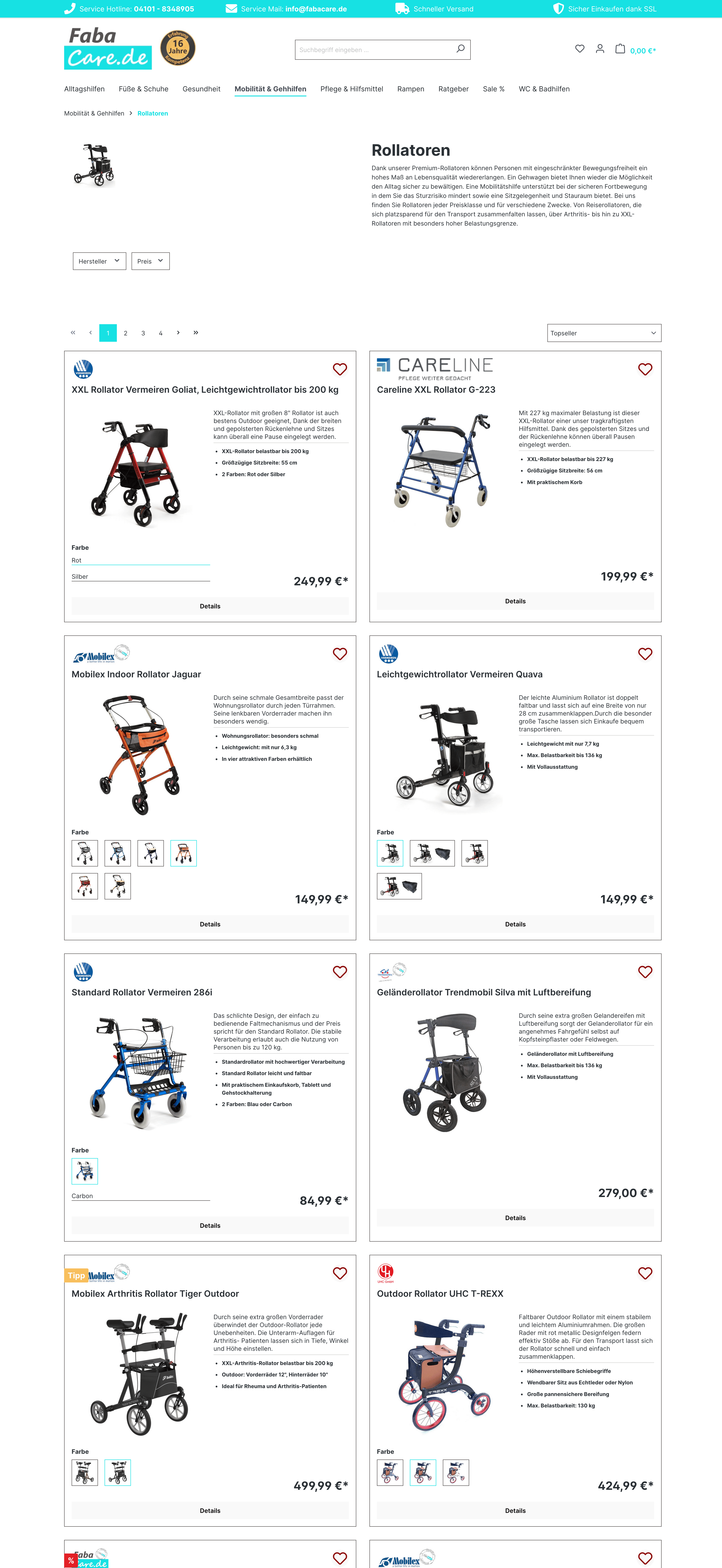 Fabacare Online-Shop