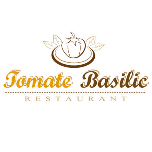 Restaurant Logo Tomate Basilikum